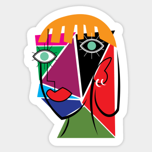 Another Geometric Face... Sticker